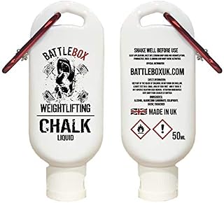 BattleBox Weightlifting® Liquid Chalk - Premium 50ml With Carabiner Weight Lifting, Rock Climbing, Bouldering, Gymnastics, Bodybuilding, Power lifting, strongman