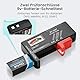 Dlyfull Batterietester Pro mit Magnet-Halterung gegen Herausfallen – Batterie Tester für AA, AAA, C, D, 9V & 1.5V Knopfzellen – Präzises Batterieprüfgerät ohne Strom