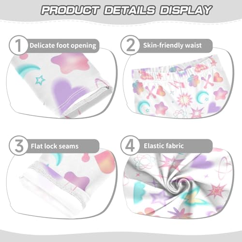 Gradient Butterfly Girls Leggings,Workout Leggings for Girls Toddler Athletic Leggings Size for 3-10T3