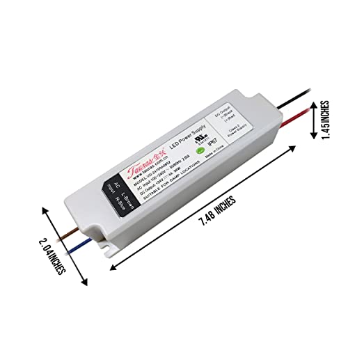 Image of 96W Power Supply Transformer Adapter /LED Driver- Waterproof IP67 100V-240V AC to 24V DC High-Efficiency- UL Listed, for LED Lights, Outdoor Lights with 3 Years Warranty