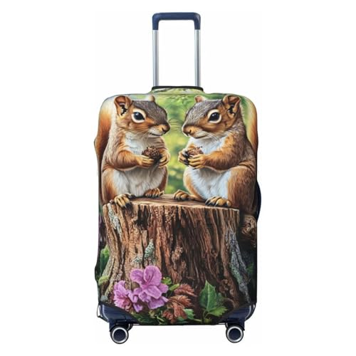 Two Squirrels Elastic Travel Luggage Covers Dustproof Scratch-Resistant Suitcase Protector Fit 22-24 Inch