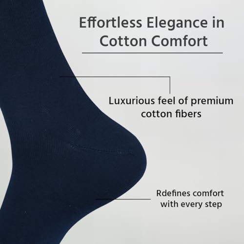 Image of BALENZIA Men Dress Socks | Pack of 10| Trouser Sock Stretchy |Casual Wear|Everyday Comfort In Solid Colors