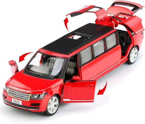 Image of 1:32 Long Range Rover Diecast Metal Pullback Limousine Toy Car with Openable Doors & Light, Music for Boys for Kids (W-Color as per Available)