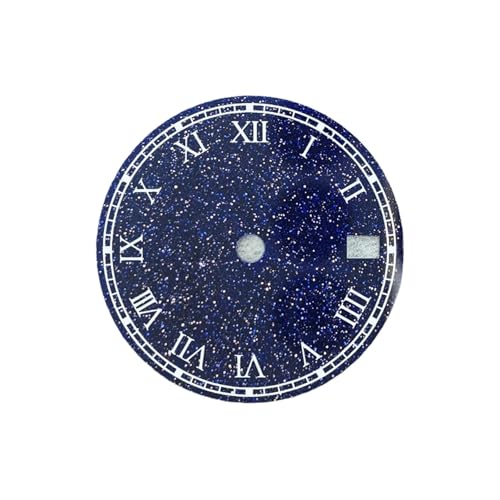 Mouvement NH35 boîtier CNC bleu étoilé 28.5mm pour montre