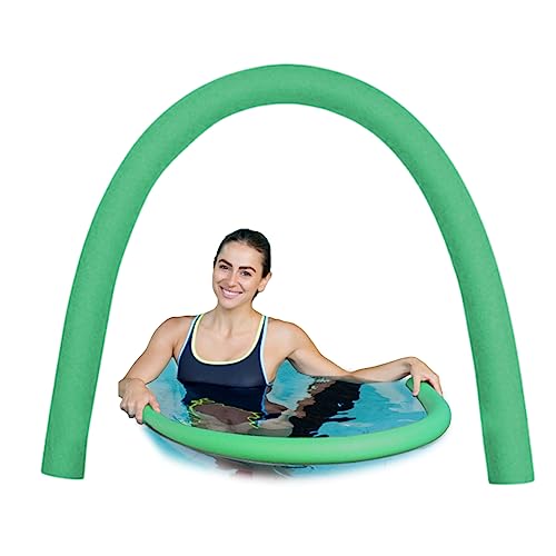 Xweptuy Fideos de Piscina Fideos de Espuma Hueca para Piscina de 2, 6x60 Pulgadas de Espuma Ligeros para niños Que flotan Nadando Verde