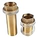 Brass Lock Nut for Faucet, Tap Repair Extension Kit with Silicone Disc Leak Prevention, Fixed Foot Screw Brass Nut for Cold Hot Water Pipe Fitting, 2-Pack (60mm & 100mm)