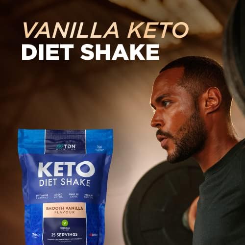 Premium Vanilla Keto Diet Shake - Big Pouch of 750G - Complete Protein Blend - mcts for 17% Faster Nutritional ketosis - with metab-Boost - Dairy Proteins - Vegetarian Friendly