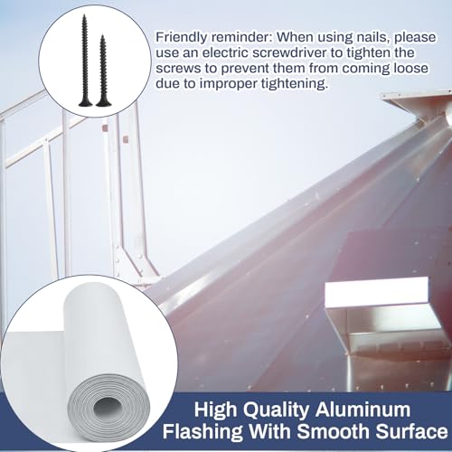 Image of Yaocom White Aluminum Flashing Roll 16inch x 50ft