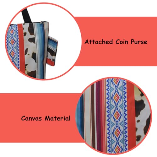 Image of NGIL Medium Top Zipper Closure Canvas Tote Bag with Attached Matching Coin Purse For Moms and Nurses