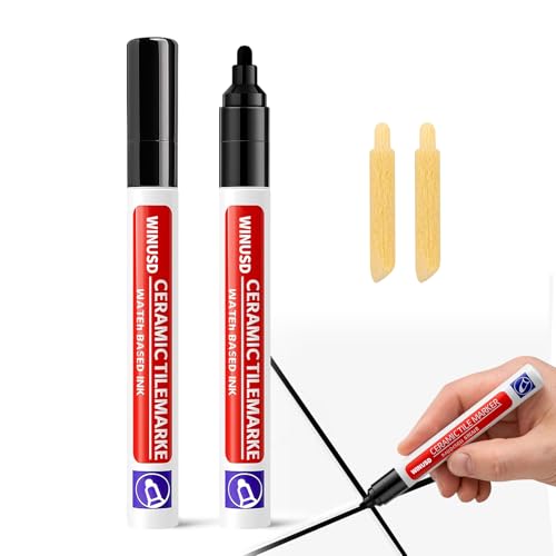 Rotulador de lechada negro | Kit de reparación de marcadores de lechada impermeable para cocina y baño | Pintura de retoque | Colorante negro de lechada - Secado rápido, cubre líneas de lechada