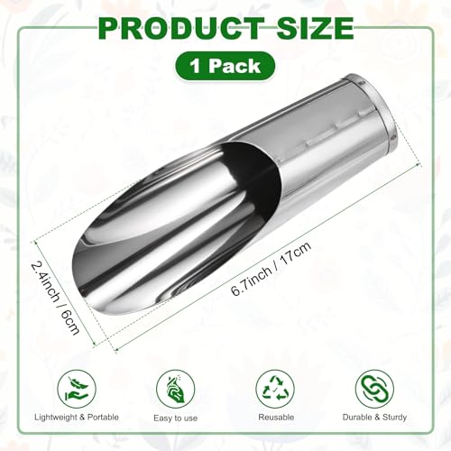 Cuchara para tierra de jardín M METERXITY 6 cm acero inox miniatura 3