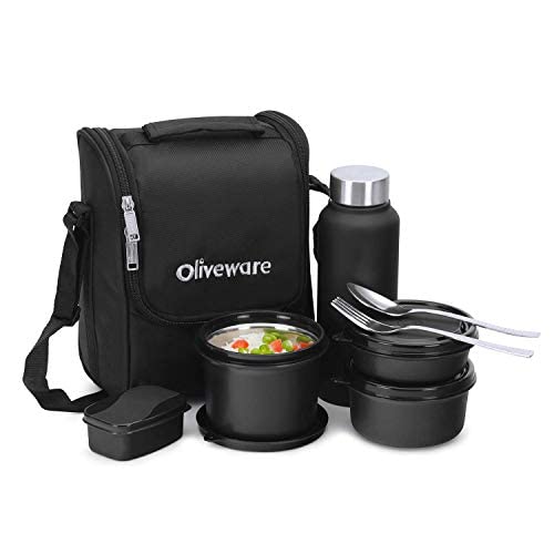 Buy SOPLOLIVEWARE Teso Pro Lunch Box 3 Stainless Steel Containers Plastic Pickle Box
