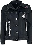 Disney Villains Cruella de Vil Mujer Chaqueta Tejana Denim negro M 100% algodón