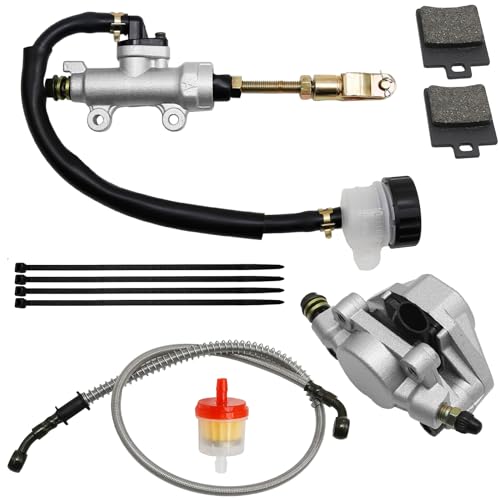 EATAKWARD Rear Foot Disc Hydraulic Brake Master Cylinder Caliper Assembly Replacement for 150cc 200cc 250cc Taotao Coolster Roketa Vitacci Peace SunL RPS Icebear Chinese ATV Quad 4 Wheeler Dune Buggy