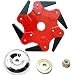 Trimmer Head 6 Steel,Garden Tool Brush Cutter Cutting Head Blade 65Mn Lawn Mower Head Accessories Lawn Mower Grass Weed Eater Tool