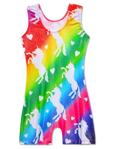 Image of Domusgo Gymnastics Leotards for Girls Sparkly One Piece Biketard Size 1-10Y