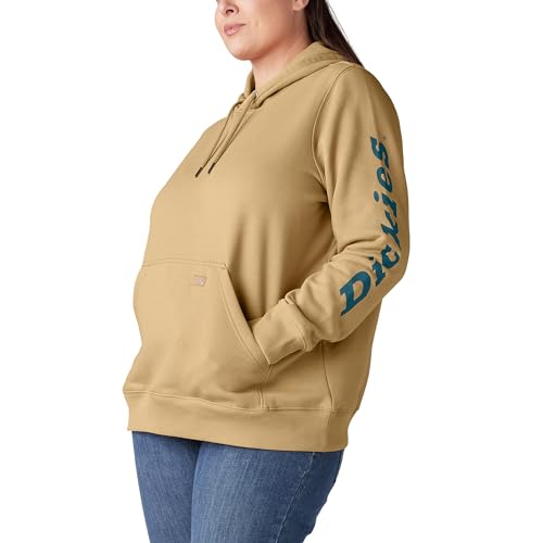 Image of Dickies womens Women's Plus Heavyweight Logo Sleeve Pullover