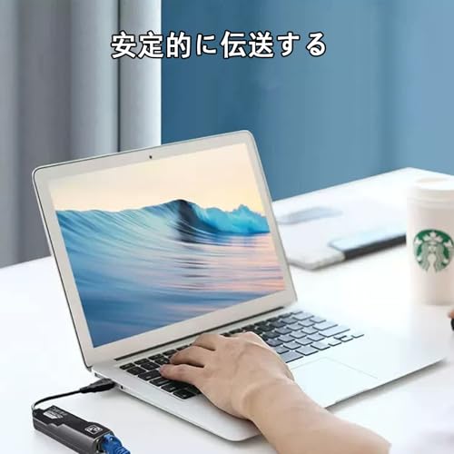 有線LANアダプター USB 10/100/1000Mbps USB 3.0 to RJ45 互換 Windows/Mac OS/Vista/Switch対応 ネットワークアダプタ（ブラック ）