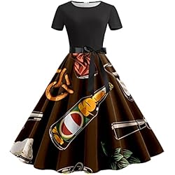 Ropa De Trabajo Mujer Tallas Grandes Zannycn Disfraz de Oktoberfest para mujer, vestido tirolés alemán, tallas grandes, ropa de trabajo para Oktoberfest, color verde, corto, vestido diendl azul, delantal tirolesa barato, Z-6-café, XL