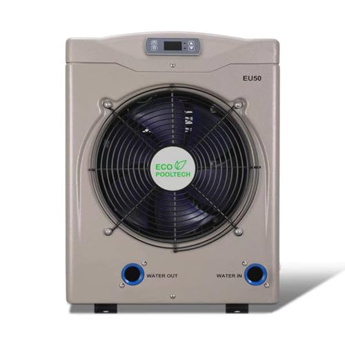 ECOPOOLTECH Swimming Pool Heat Pump | Electric Heater for Above Ground Pools (up to 5000 Gal) | Turbo X Ultra Compressor | Smart Temp Control | Automatic Defrost | 110-120V | Plug & Play