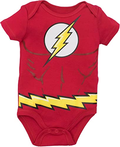 DC Comics Justice League Baby 5 Pack Costume Bodysuits Newborn to Infant Sizes (0-3 Months - 24 Months)3