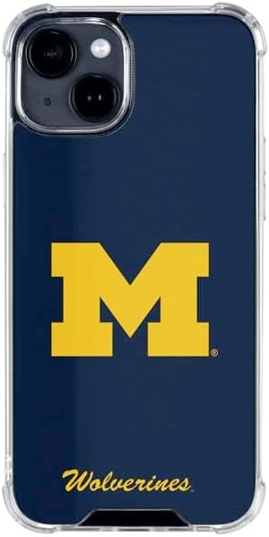 Skinit Clear Phone Case Compatible with iPhone 14 - Officially Licensed University of Michigan Wolverines M Design