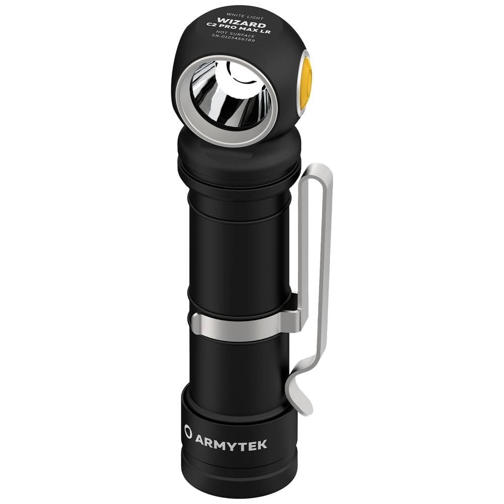 Armytek Wizard C2 Pro Max LR Warm LED Linterna con clip para cinturón, con estuche para batería 3870 lm 151 g