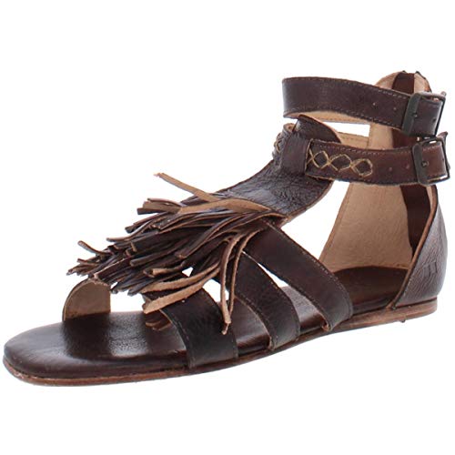 Bed|Stu Alena Womens Leather Sandal, Teak Rustic, Size 7 #TOP18