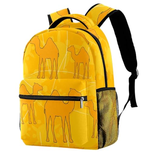 Sac à dos d'école imprimé chameau 40cm pour adolescents et étudiants