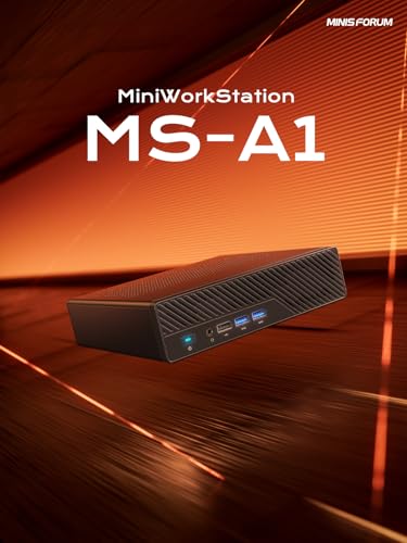 Image of MINISFORUM MS-A1 Mini Workstation Mini Barebone Pc, DDR5 /4xM.2 NVMe SSD, Dual 2.5G RJ45 Mini PC,HDMI /DP /Type-C,4xUSB Ports,Supports AMD AM5 CPU,WiFi 6E&BT5.2 Mini Computer(NO CPU /NO RAM /NO SSD /NO OS)