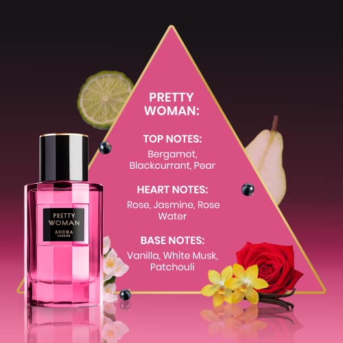 Aoura Eau de Parfum Mixed Fragrance Perfume Bundle, Midnight Passion, Pretty Woman & Paradise Bliss (3 x 100ml) - Image 3