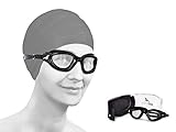 SealBuddy PV10 Panoramic View Goggle Anti-fog and scratch resistant lens (Black, Clear)