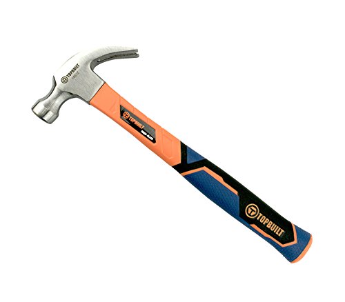 TopBuilt 16 Ounce Curve Claw Hammer with Fiberglass Handle 25025