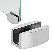 Edelstahl Bodenführung für 8-14mm Glas, Schiebetür Bodenführung Glasschiebetür Rollenführung Schwenkstopper für Rahmenlose Glasschiebetüren(Aufhellen)