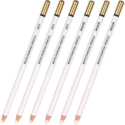 Crayons fusain blancs pour dessin et beaux-arts au quotidien