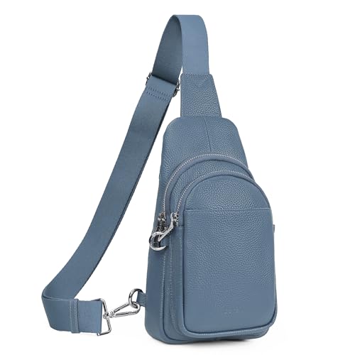 Image of befen Genuine Leather Sling Bag for Women Anti-Theft Crossbody Chest Bags Fanny Packs for Travel with RFID Card Slots