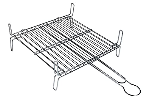Parrillas De Asar Cuadradas En Oferta Parrilla Doble Niquelada | Medidas 75 X 41 X 15 Cm