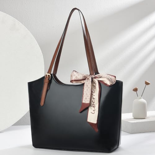 Image of ToLFE Tote Bags for Women Purses and Handbags Top Handle Satchel PU Leather Shoulder Hobo Bags | Top Handle