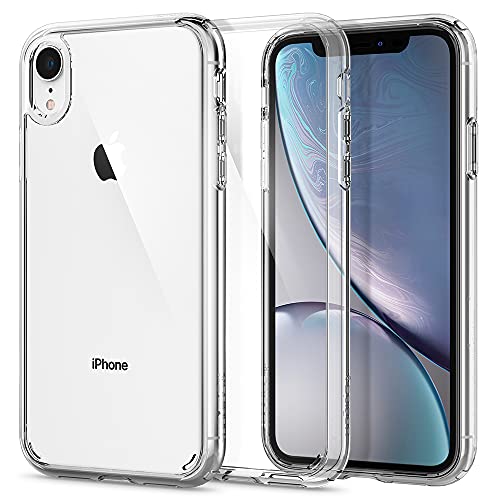 Image of Spigen Ultra Hybrid Back Cover Case for iPhone XR, Clear Transparent, Durable Hybrid Structure - PC+TPU | Crystal Clear