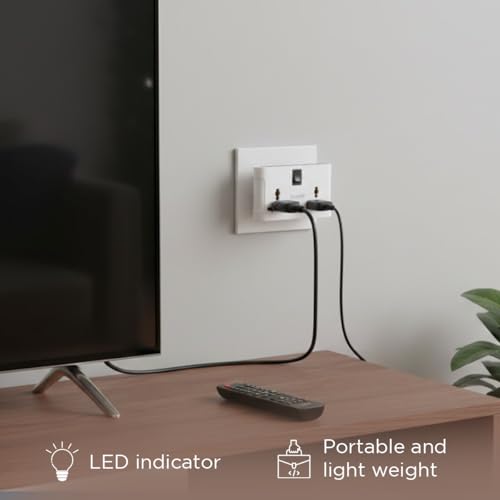 Image of EcoLink 4 Way Multiplug 6A | Compact Power Distribution | Surge-Safe Build | Universal Sockets | for Home and Office| Pack of 1