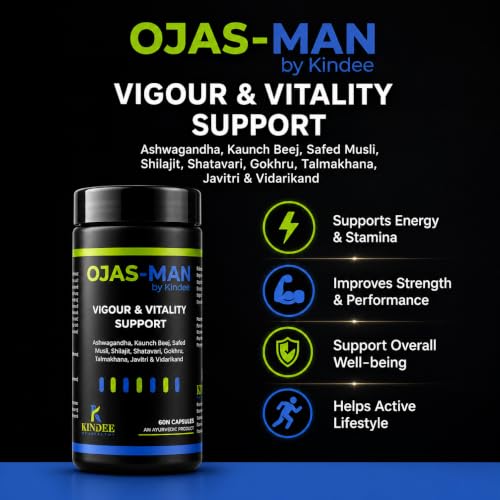 Image of Kindee Shilajit /Shilajeet for Men Capsule | Pure Himalayan Shilajit with Ashwagandha, Safed Musli, Kaunch Beej, Shatavari & Gokhru | For Energy, Stamina & Performance Support | 60 Capsules.