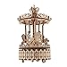 QXF-D 3D Holzpuzzle Mechanische Getriebe Modell Carrousel Kästen mit Musik Versammlungs-Modell Holz Bastelset Spielzeug Geschenk for Kinder für Erwachsene Jugendliche und Kinder