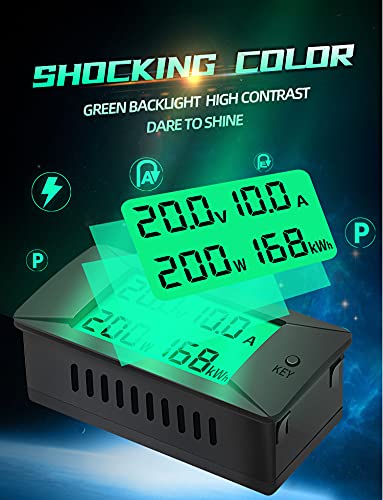 PZEM-025 Voltometro Amperometro Digitale DC 5-12V, Misuratore di Tensione Corrente Potenza Energia Elettrica da Pannello LCD Volt Ampere Meter Wattmetro Voltmetro