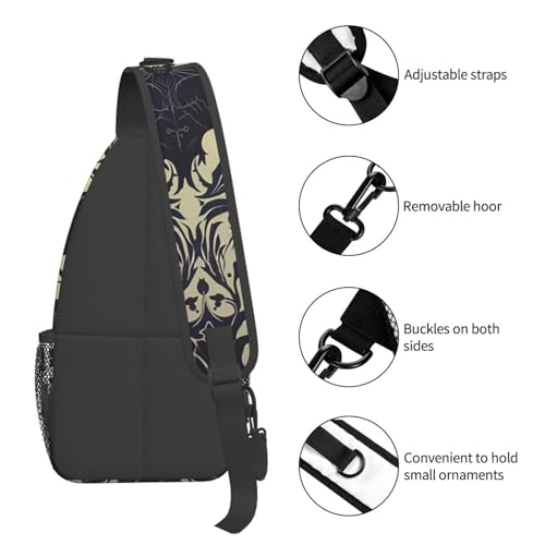 Bolso tipo sling unisex negro para viaje y senderismo miniatura 4