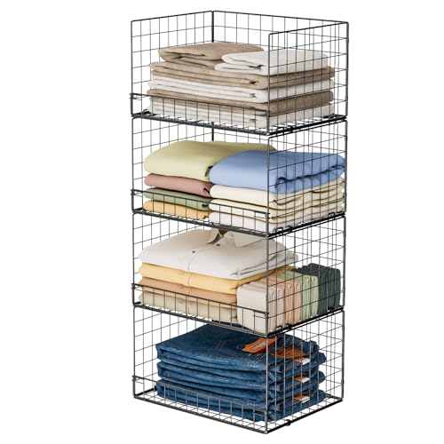 Yociyoga 123 4-Tier Stackable Closet Organizers And Storage Shelves thumb #7