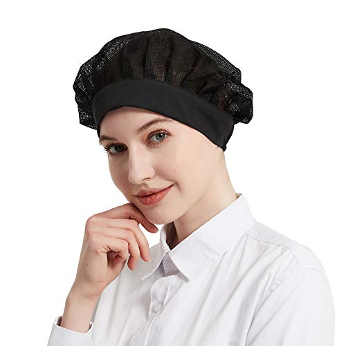 image for Cityelf 6 Pack Adjustable Chef Cap Mesh Cooking Hats Food Service Hair