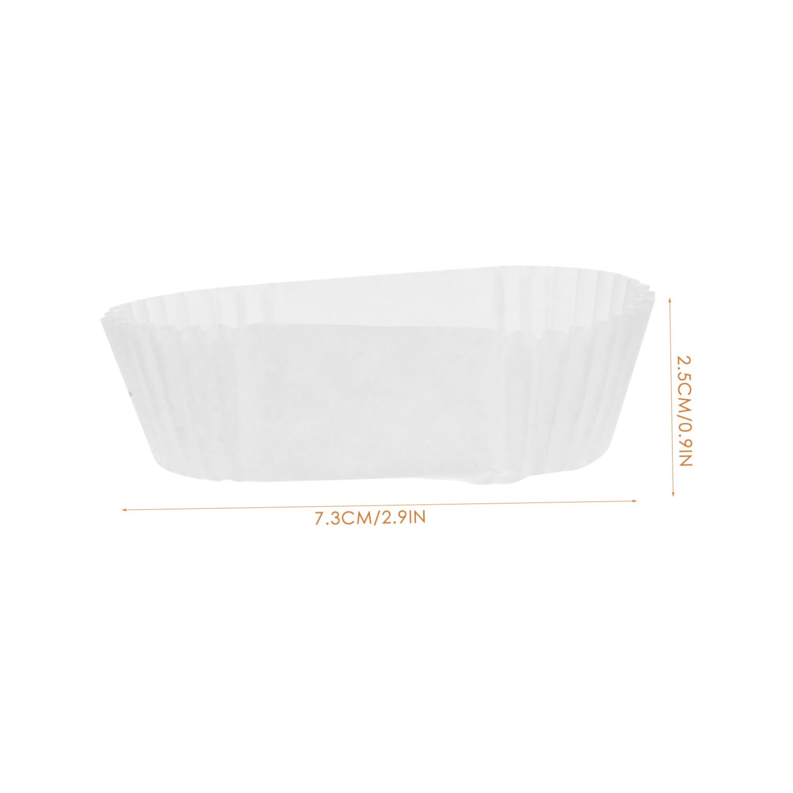 PRETYZOOM 4 Stück Backförmchen aus Papier Muffinförmchen luftdichter Cupcake-Behälter Ovales Papierbackboot hochzeitsdeko hochzeitsdeco Ovaler Kuchen-Pappbecher brot papier fach Weiß