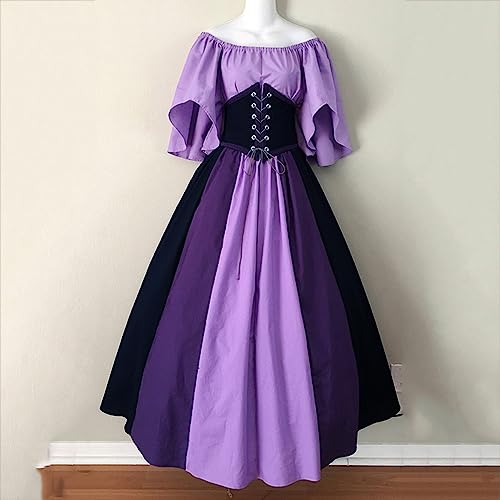 Robe de soirée formelle longue violette en taille XL rétro - 2