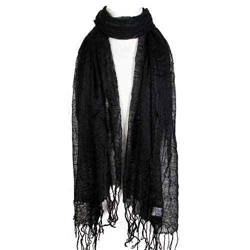 Scarf& SAE2586BKN01 Bright Solid Color Thin & Light Fashion cover