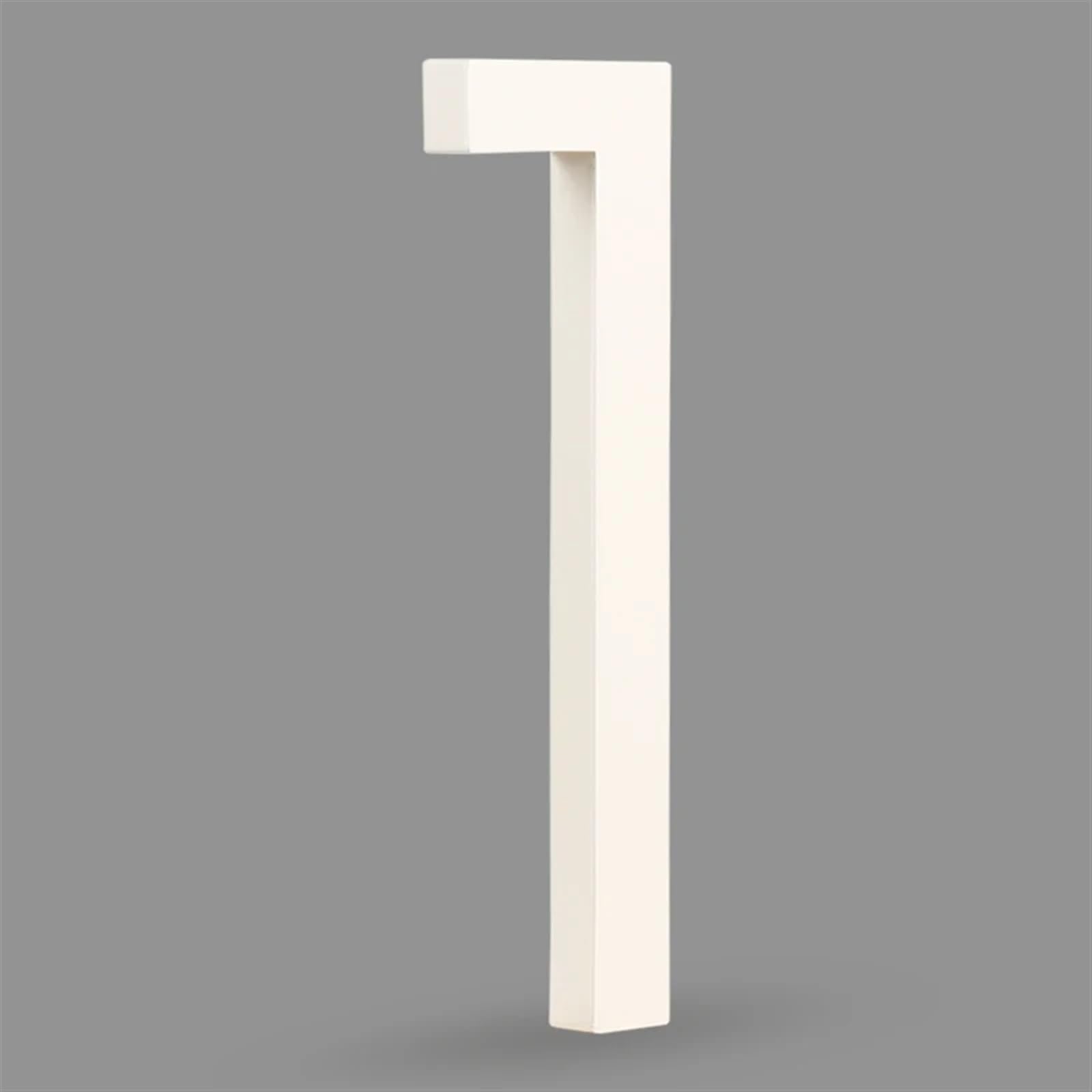 Duże numery domów, 1 szt. 6" 15 cm Pływający numer domu Biały aluminiowy metalowy tabliczka adresowa Numer drzwi mieszkania na zewnątrz Tabliczki 0-9(1)
